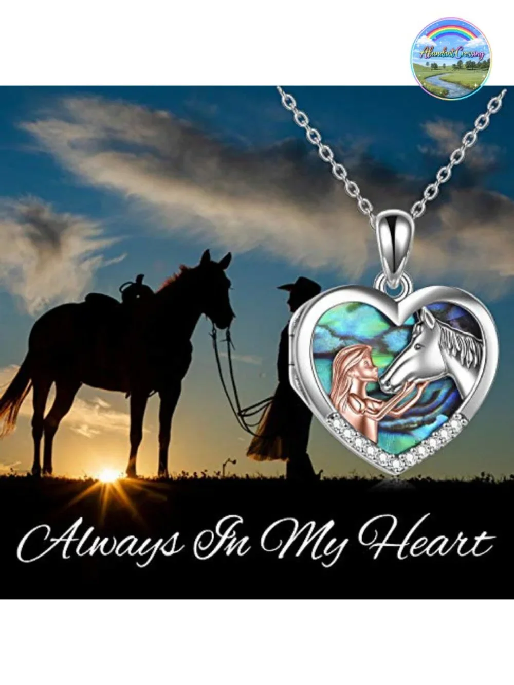 925 Sterling Silver Horse Pendant Necklace Women Gift